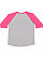 YOUTH BASEBALL TEE Vn Heather/Vn Hot Pink Back