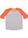 YOUTH BASEBALL TEE Vintage Heather/Vintage Orange 