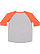 YOUTH BASEBALL TEE Vintage Heather/Vintage Orange Back
