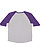 YOUTH BASEBALL TEE Vintage Heather/Vintage Purple Back