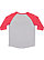 YOUTH BASEBALL TEE Vintage Heather/Vintage Red Back