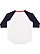 YOUTH BASEBALL TEE White/Navy/Red Back