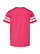 Youth Football T-Shirt Vintage Hot Pink/Blended White Ghosted Back View