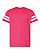 Youth Football T-Shirt Vintage Hot Pink/Blended White Ghosted Front View