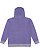 UNISEX MELANGE FR TRRY HOODIE Purple Melange Back