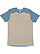 UNISEX FORWARD SHOULDER TEE Titanium/Indigo 
