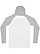 UNISEX LNG SLV RAGLAN HOOD TEE Blended White/Vn Heather/White Back