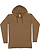 UNISEX LNG SLV RAGLAN HOOD TEE Coyote Brown 1