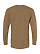 Long Sleeve Fine Jersey Shirt Coyote Brown Ghosted Back View