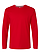 Long Sleeve Fine Jersey Shirt Red Ghosted Front View