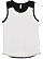 MENS CONTRAST BACK TANK White/Black 