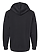 Pullover Fleece Hoodie Black Ghosted Back View