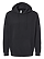 Pullover Fleece Hoodie Black Ghosted Front View