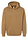 Pullover Fleece Hoodie Coyote Brown Ghosted Front View