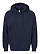 Pullover Fleece Hoodie Navy Ghosted Front View