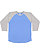 MENS BASEBALL TEE Carolina Blue/Vintage Heather 