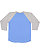 MENS BASEBALL TEE Carolina Blue/Vintage Heather Back