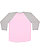 MENS BASEBALL TEE Pink/Vintage Heather Back