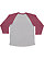 MENS BASEBALL TEE Vintage Hthr/Vintage Burgundy Back