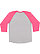 MENS BASEBALL TEE Vn Heather/Vn Hot Pink Back