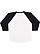 MENS BASEBALL TEE White/Black Back