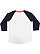 MENS BASEBALL TEE White/Navy/Red Back