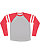 UNISEX GAMEDAY MASHUP LNG SLV Vn Heather/Vn Red/Blnded Wht 