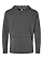 Pullover Vintage Wash Hoodie Washed Black Ghosted Front View