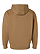 Unisex Luxury Heavy Hoodie Coyote Brown Ghosted Back View