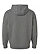 Unisex Luxury Heavy Hoodie Granite Heather Ghosted Back View