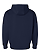 Unisex Luxury Heavy Hoodie Navy Ghosted Back View