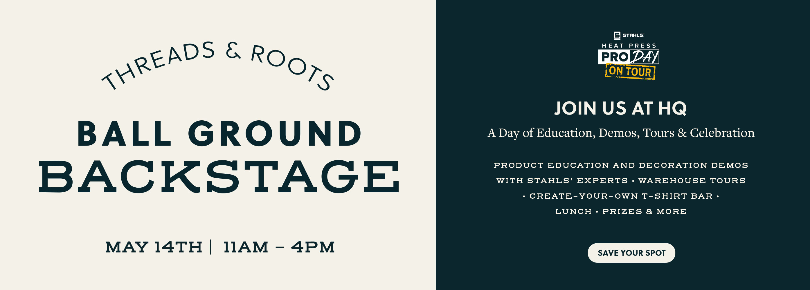 Ball Ground Back Stage - LAT Apparel Open House with STAHLS