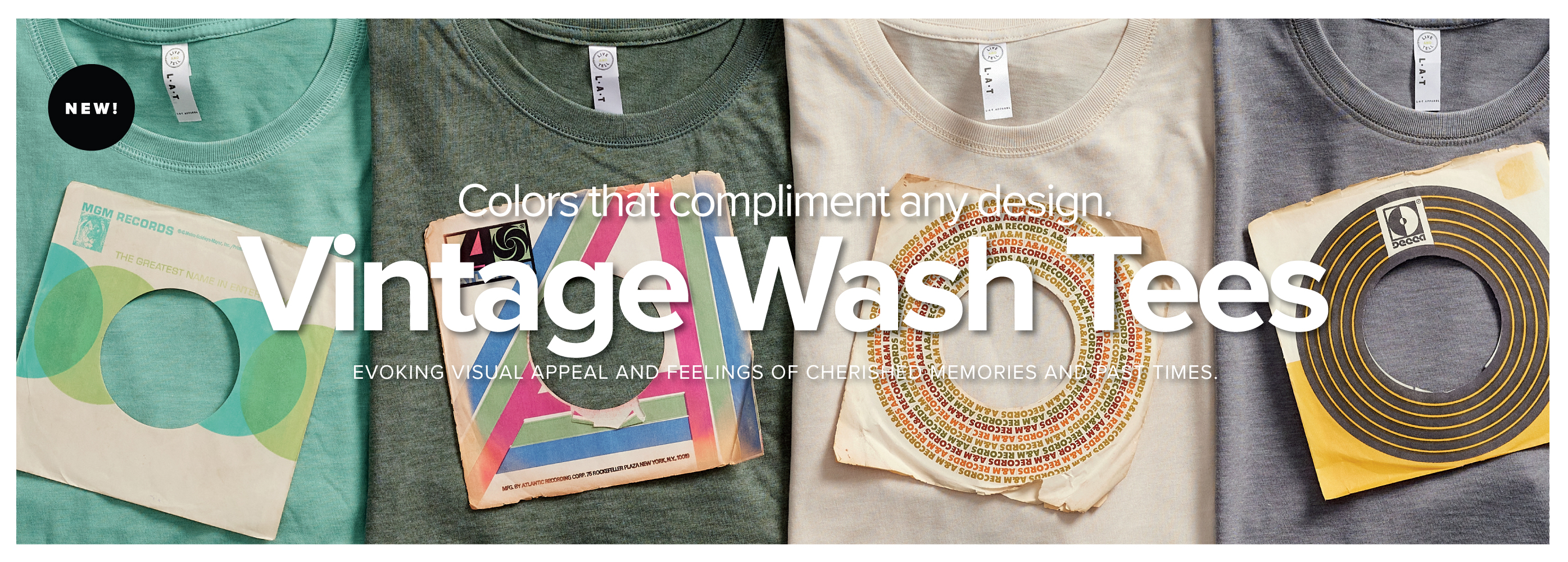 NEW! Vintage Wash Tees